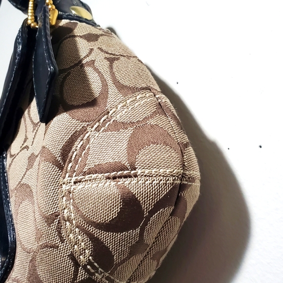 COACH Bleecker | Coach Shoulder Bag HO773-11441 Khaki Monogram Bleecker Leather - Picture 8 of 16